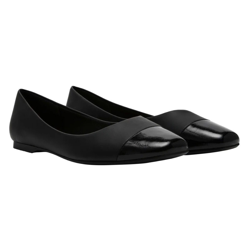 DV by Dolce Vita Black Pointed Toe Cap Flats